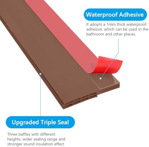 Ainiv Door Draft Stopper Under Door Seal Anti-Collision Brown
