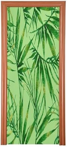 Susiyo Watercolor Chaotic Palm Green Door Cover Xmas Decor