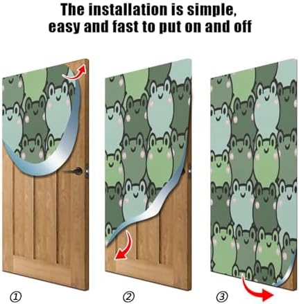 Susiyo Frog Green Halloween Door Cover Stretch Fabric Door Decoration for Home Parties and Holidays