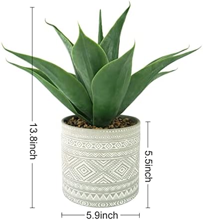 Hisow Artificial Aloe Plant 138 Inch Potted Succulent