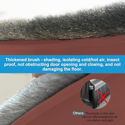 lafo Door Sweep for Bottom of Door Draft Stopper with Brush 39 L 2 W