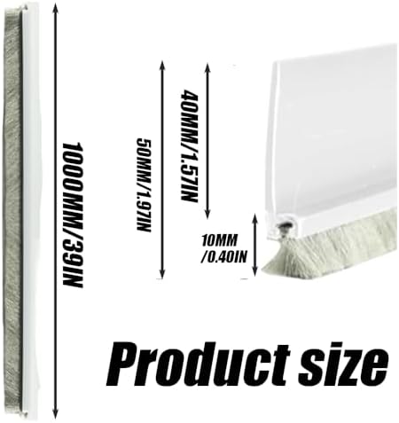Under Door Draft Stopper with Self Adhesive Brush Seal