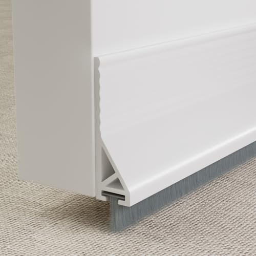 39 Inch Rubber Door Sweep with Silicone Adhesive Split Design Noise Blocker