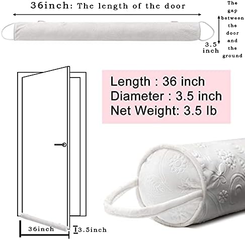 DreamQuil Draft Stopper 36 Inch White Door Blocker
