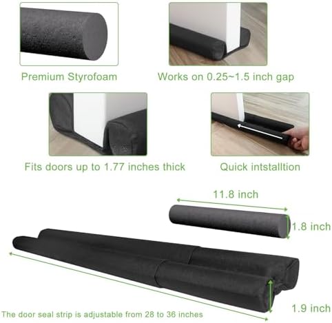 Large Door Draft Stopper 36 Inch Weather Stripping Seal