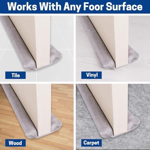 36 Inch Under Door Draft Stopper Adjustable Width 35-36 Machine Washable
