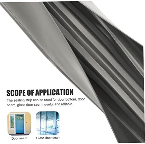 PRETYZOOM Door Bottom Draft Stopper Seal Flexible Noise Blocker for Bedroom Interior Exterior Doors Compact Gray Design