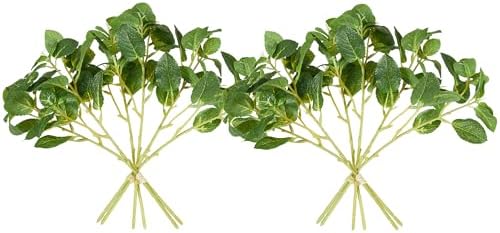 12pcs Artificial Mint Plant Faux Greenery Decor