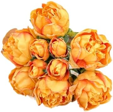 Unique 10 Stems Cream Artificial Wedding Flowers Dried Pink Peonies for Home Decoration Gifts Decor