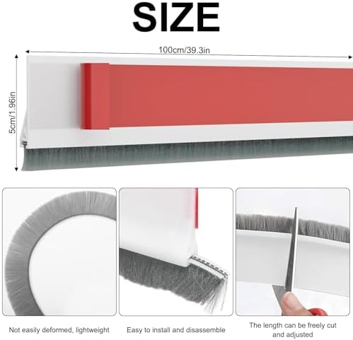 NIXRET Door Sweep 393 In Self Adhesive Draft Stopper