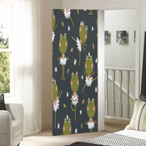 Ballerina Frogs Green Halloween Door Cover