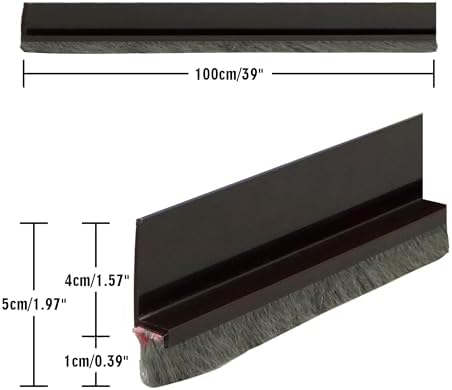 Door Draft Stopper Bottom Seal - 39 Soundproof Cold Proof Energy Saver
