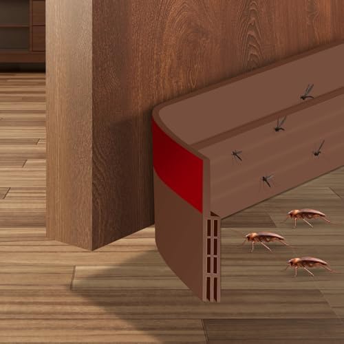 Ainiv Door Draft Stopper Under Door Seal Anti-Collision Brown