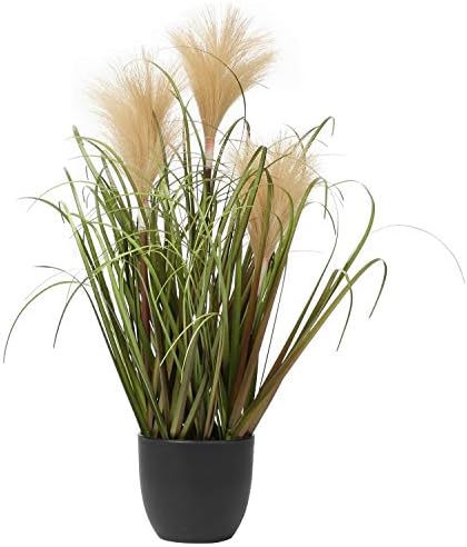 Briful 17 Inch Artificial Potted Plants Faux Onion Grass for Home Office Bedroom Living Room Table Decoration
