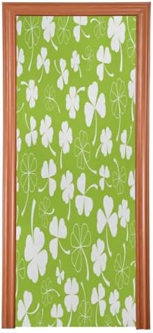 Susiyo Green Clover Halloween Door Cover 32x79 in