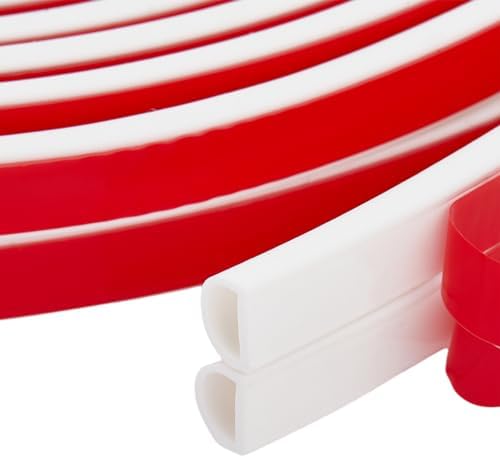 SUPERFINDINGS 6M D-Shaped Silicone Seal Strip Self Adhesive Door Frame Draft Excluder