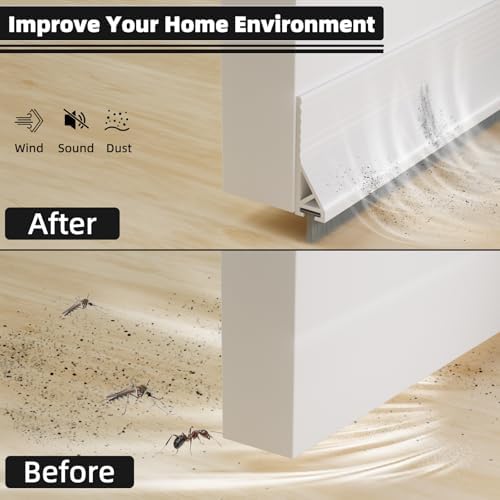 39 Inch Under Door Draft Stopper with Brush