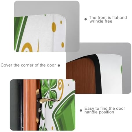 Susiyo Green Shamrock Halloween Door Cover 32x79 in