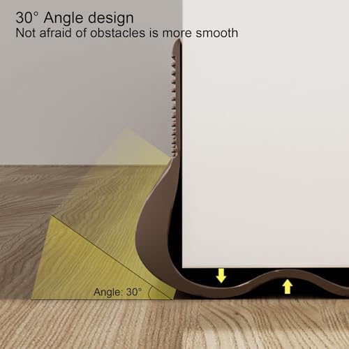 PAPABA Door Stopper Weather Stripping PVC Door Sweep White