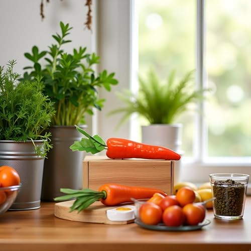 1Pc Orange Artificial Carrot Home Decor Reusable Plastic Vegetable