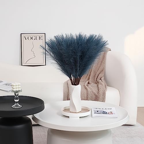 Blue Pampas Grass Decor - 30pcs 24 Inch Artificial Pampas Grass for Home Decor