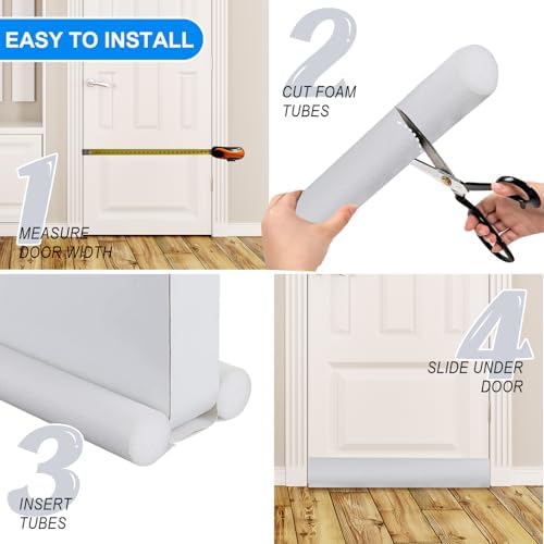 EGUARTE 36 Inch White Door Draft Stopper