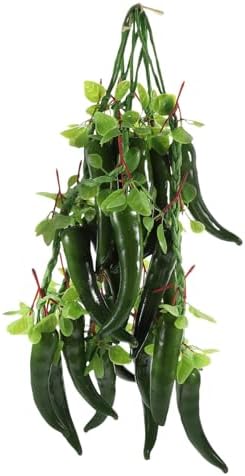 5pcs Artificial Chili Pepper Wall Hanging Decor for Kitchen and Home