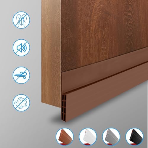 Ainiv Door Draft Stopper Under Door Seal Anti-Collision Brown
