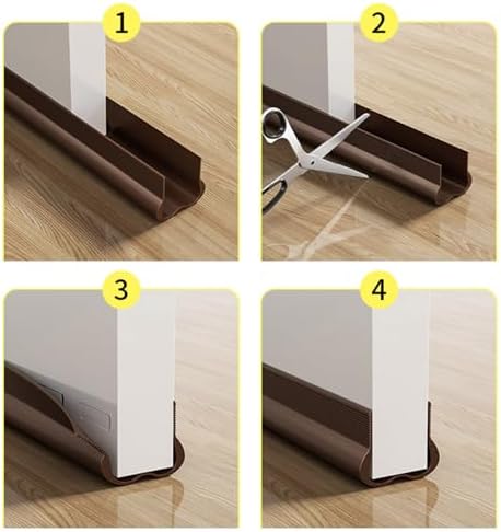 YIBAISI Soundproof Door Draft Stopper PVC Seal Strip