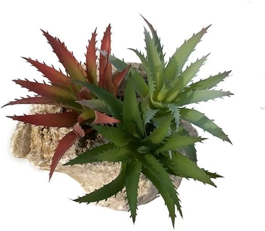 1pc Red Artificial Aloe Plant Decor