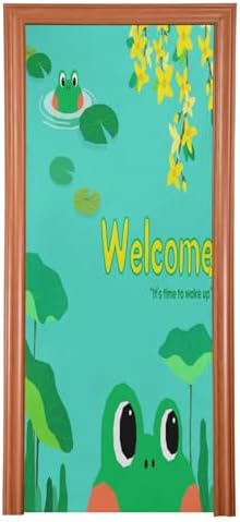 Susiyo Hello Spring Frog Halloween Door Cover 32x79 in