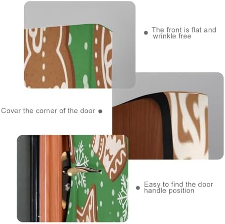 Susiyo Green Gingerbread Door Cover Decoration 32x79 In