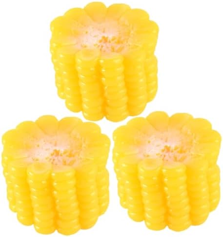 3pcs Realistic Corn Decor Models for Home Kitchen Display and Educational Use