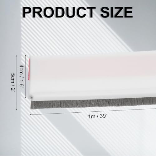 Uxcell Door Bottom Sweep 39x2 Inch Adhesive Silicone Seal