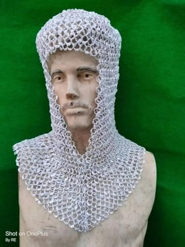 Aluminum Round Ring Riveted Coif Silver Adult