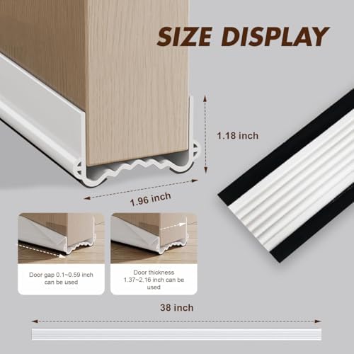 Door Bottom Seal Wind Noise Barrier 38 Inch Cut Length