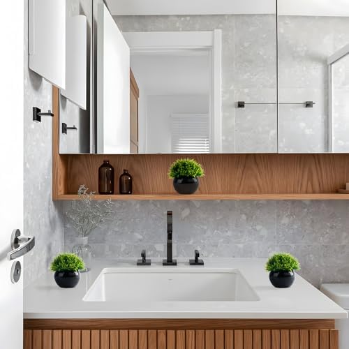 ASHELYULLA Small Fake Plants Set of 3 Artificial Plants for Home Office Decor