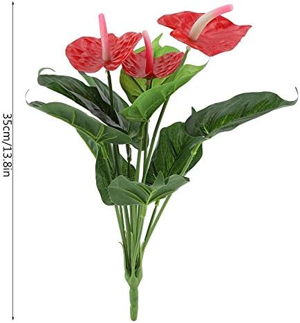Fdit1 Artificial Red Anthurium Flowers Bouquet for Wedding Home Decor