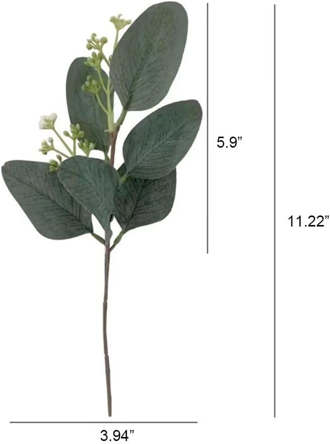 10pcs Mixed Artificial Eucalyptus Leaves Faux Greenery for Wedding Vase Centerpieces Home Decor