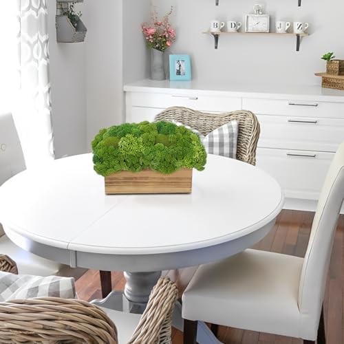 Briful Artificial Succulent Plants in Wooden Planter Pot