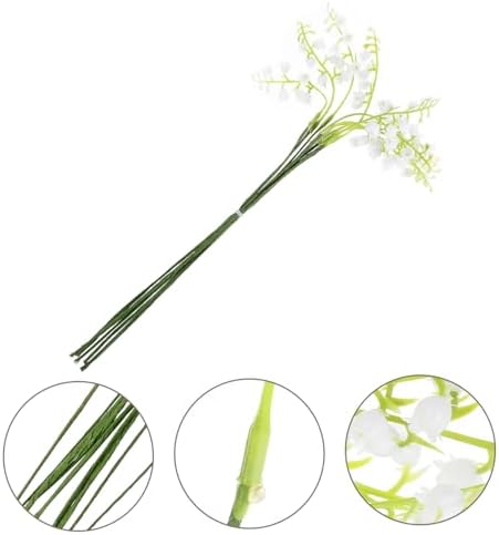 10pcs Artificial Convallaria Faux Greenery for Home Decor
