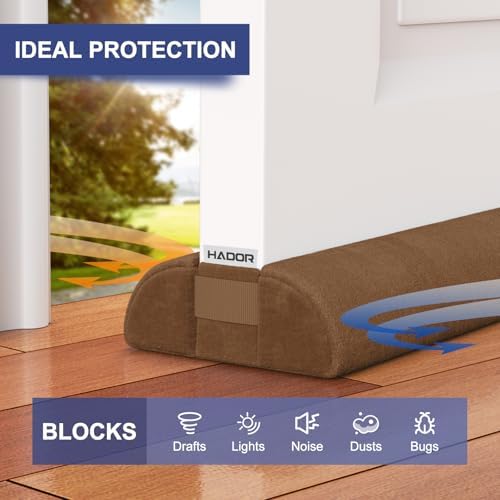 HADOR Door Draft Stopper 36 Inch Brown Double Sided