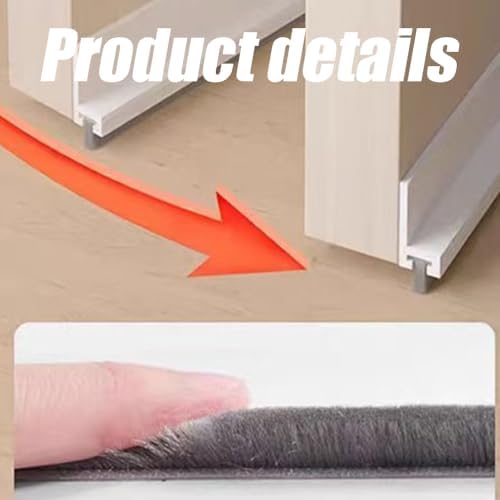 Under Door Draft Stopper with Self Adhesive Brush Seal