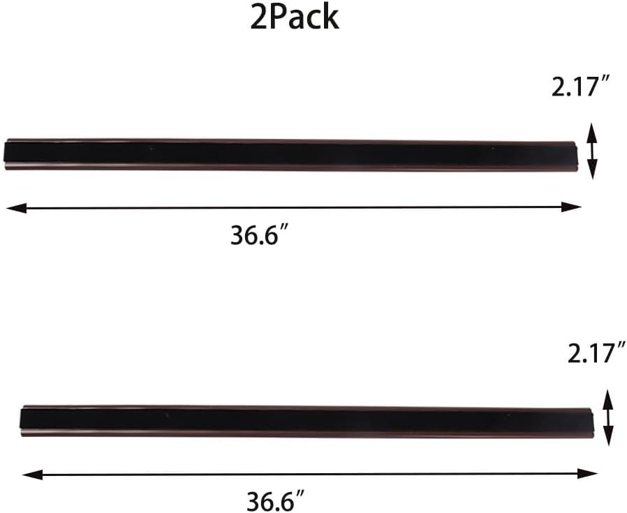 2Pack Door Draft Stopper with Felt Cloth and Rubber Seal