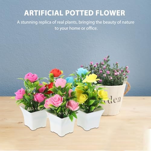 5PCS Artificial Potted Plant Set for Home and Office Decor