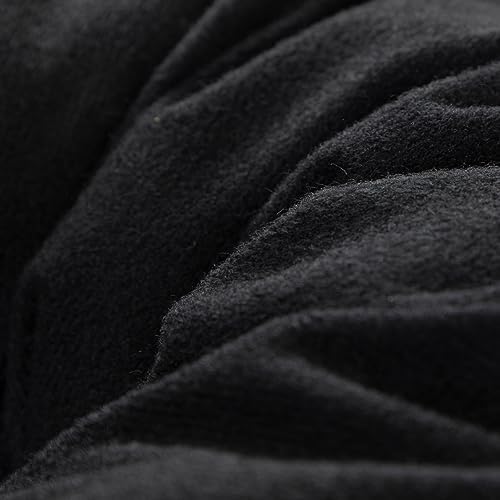 48 Inch Door Draft Stopper with Removable Cover Black