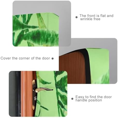 Susiyo Watercolor Chaotic Palm Green Door Cover Xmas Decor