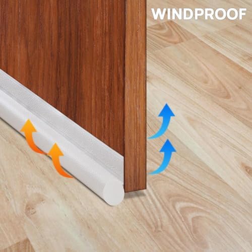2 Pack Door Draft Stopper - 37 Inch Adjustable Under Door Blocker