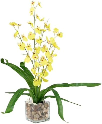 Northlight 235 Inch Yellow Artificial Oncidium Orchid