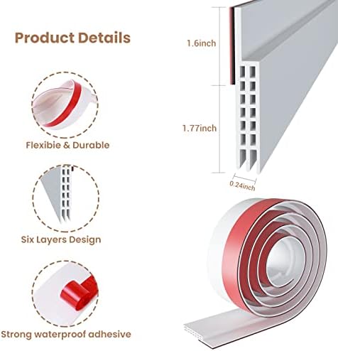 Ohuhu Under Door Draft Stopper Seal Strip 394 In x 335 In